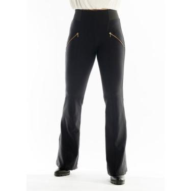 Imagem de Calça flare body fit zíper - Luciana Schobiner, M, Preto