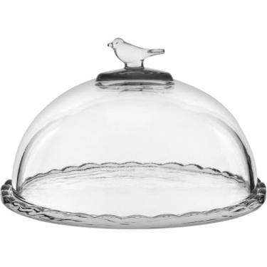 Imagem de QUEIJEIRA REDONDA HOME&CO COM TAMPA VIDRO 12x19x19cm TRANSPARENTE