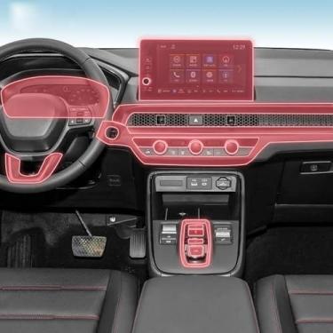 Imagem de PACSCI Painel de caixa de engrenagens interior do carro TPU tela de película protetora anti arranhões reajuste, para Honda CR-V 2023-2024