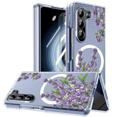 Imagem de MIDIIUGCT Capa magnética para Galaxy Z Fold 6, círculo magnético integrado e carregamento sem fio, capa à prova de choque de grau militar para Z Fold 6 [lavanda roxa] MUS-CXDZ-08-03