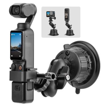 Imagem de BRDRC Pocket 3 Ventosas Suporte para carro (atualizado), kit de suporte de janela de para-brisa com adaptador de expansão Cold Shoe para Go Pro Max Hero Pocket 2 Insta 360 X5 X4 X3 Action 5 4 3