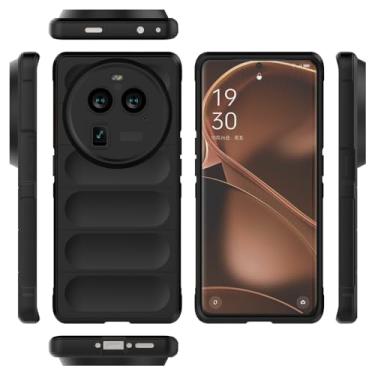 Imagem de Elubugod Capa compatível com Oppo Find X6 Pro, TPU para celular macia compatível com Oppo Find X6 Pro 5G PGEM110 PGEM10 capa preta