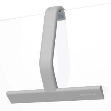 Imagem de dancemoon JustHang Rodo de chuveiro para portas de vidro, silicone de uma peça com design de gancho integrado para pendurar facilmente, rodo de espelho de janela doméstico para banheiro, vidro