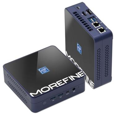 Imagem de MOREFINE Mini PC M9S compatível com Windows 11 Pro 12ª geração AlderLake N305 (até 3,8 GHz) PC de escritório 16 GB DDR5 RAM 256 GB M.2 NVME SSD Mini computadores de mesa suporta tela tripla/WiFi6