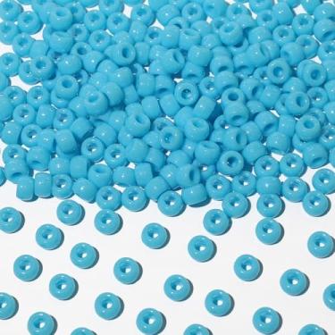 Imagem de Richbunnys 1000 contas de pônei de plástico multicoloridas a granel para artesanato, 6 * 9 mm cores sortidas contas de cabelo, incluindo preto, vermelho, azul, branco para fazer pulseiras, pingentes