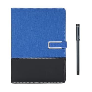 Imagem de Smart Pen A5 Notebook Sincronização em tempo real Digitalização de voz para texto Armazenamento offline AI Função Compartilhamento Compatível Android iOS 80 Page 6 Ring PU Leather (Preto) (Azul)
