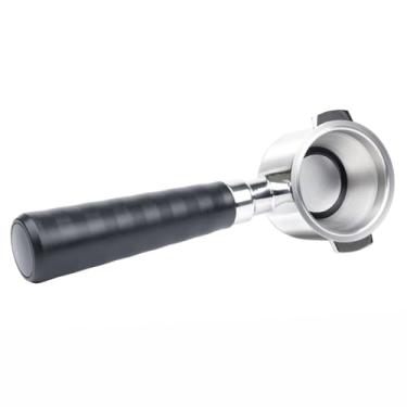 Imagem de Filtro sem fundo para máquina de café de aço inoxidável com alça ergonômica removível de orifício único, extrato de café para casa