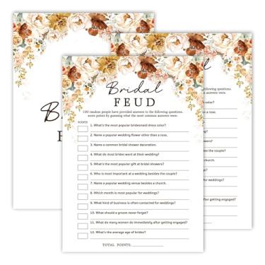 Imagem de Jogos de chá de panela, jogos de festa de casamento floral de outono, briga de noiva - jogos de despedida de solteira, ideias de jogos de festa de noivado, lembrancinhas de suprimentos de decoração de