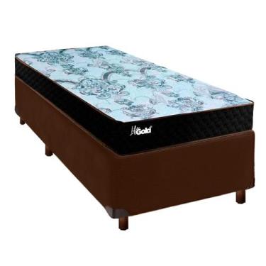 Imagem de Colchão Solteiro Molas Ensacadas + Box Marrom - Life Gold - Paropas