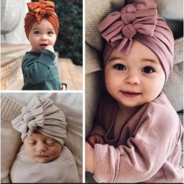 Imagem de Turbante touca laço nó - Ateliê da taty, Nude rose, 2a3,5 anos