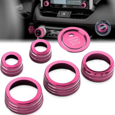 Imagem de Auovo Capa de maçaneta AC compatível com acessórios Toyota RAV4 2025 2024 2023 2022 2021 2020 2019 Rav4 interruptor de controle de volume de volume de rádio interruptor de controle de ar condicionado