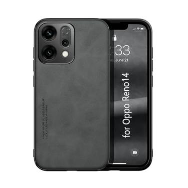Imagem de Kepuch Silklike Capa para Oppo Reno 14 - Case Placa de Metal Embutida - Preto
