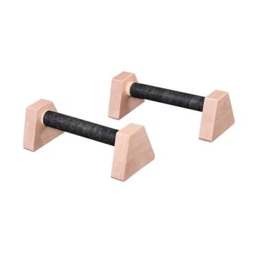 Imagem de oshhni 2x Barras de flexão para homens, pranchas de madeira para treinamento de força da parte superior do corpo, blocos de parada de mão, equipamentos de, 25cm