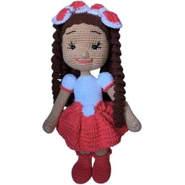 Imagem de Boneca de Crochê Elisa Artesanal Amigurumi – Brinquedo Educativo Infantil, Presente Criativo para Bebê e Decoração