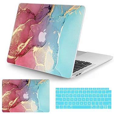 Imagem de Watbro Capa rígida para laptop e teclado compatível com MacBook Pro de 13 polegadas 2020, 2019, 2018, 2017, 2016, versão M1 A2338/A2289/A2251/A2159/A1989/A1706/A1708, mármore colorido