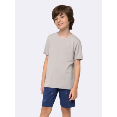 Imagem de Pijama Manga Curta Masculino Infantil - Veggi, Verde, 8, Meninos