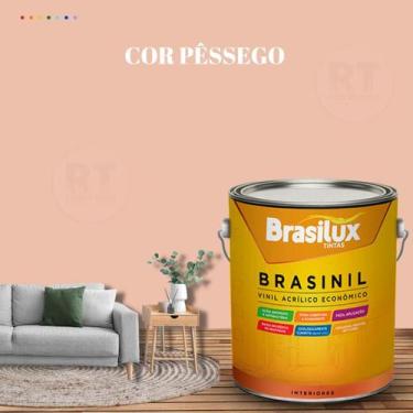 Imagem de Tinta Parede Laranja Acrílica Brasinil  Anti Mofo 3,2l - BRASILUX, PES
