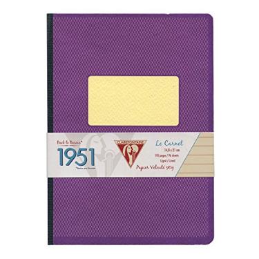 Imagem de CLAIREFONTAINE Caderno com Pauta 1951 A5 Purple, Roxo