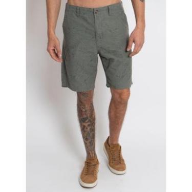 Imagem de Bermuda Sarja Aleatory Leaves Verde Escuro-Masculino