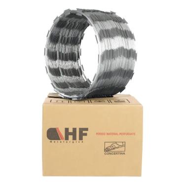 Imagem de 2X Arame Concertina Simples Hf Metalúrgica 30Cm De Diâmetro