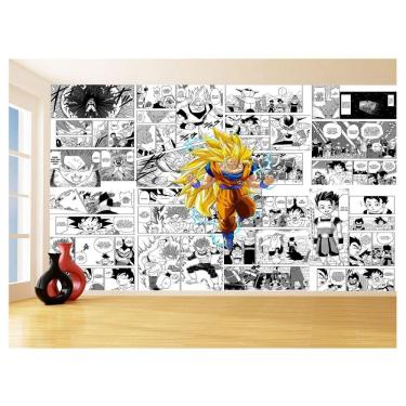 Imagem de Papel De Parede Dragon Ball Goku Página Manga 3,5M Dbz656