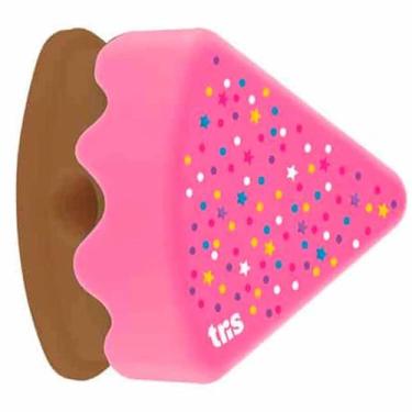 Imagem de Apontador Escolar Tris Holic Cake c/ Depósito: Formato Bolo Fofo, Rosa