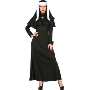 Imagem de Fantasia Feminina Adulta Halloween Vestido Freira Valak Mau Irma Madre