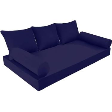 Imagem de Conjunto de capa de colchão de cama de balanço para varanda de tamanho solteiro, à prova d'água, assento de sofá-cama ao ar livre e capa de almofada para tamanho solteiro com zíper longo - durável