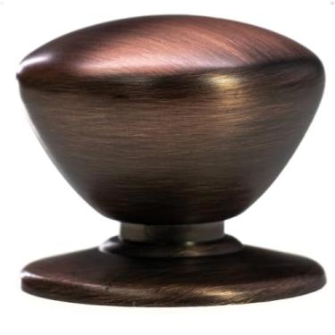 Imagem de trust4care Pacote com 2 maçanetas fictícias extra grandes de bronze polido a óleo com base ampla, maçanetas de armário de cômoda articuladas em bronze escovado envelhecido, puxadores de gaveta de