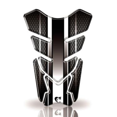 Imagem de Protetor De Tanque Adesivo Carbono, Moto Honda, Yamaha E Suzuki Varias Cinza