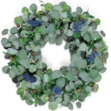 Imagem de Guirlanda de eucalipto para porta da frente, nova