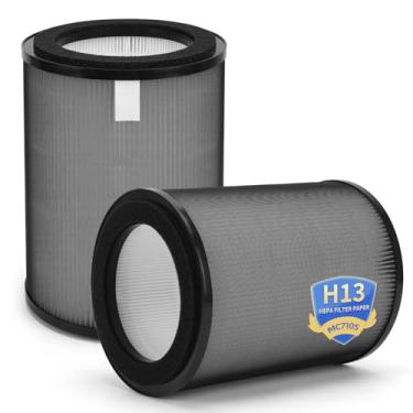 Imagem de Filtro de substituição DR-HPA019 compatível com ventilador de torre de purificador de ar Dreo MC710S, H13 True HEPA, pacote com 2