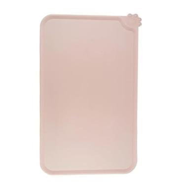 Imagem de Qiilu Almofada de Silicone para Animais de Estimação - Tapete para Cães Infantil, 1 Pacote - Tapete de Mesa para Comer Alimentos (Patas Rosa Grandes)