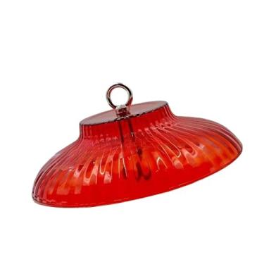 Imagem de ＡＷＨＡＯ Defletor para Comedouro de Pássaros, às Intempéries, Versátil, 25 Cm, à Prova de Ferrugem, Fácil de Limpar, Proteção Contra Chuva, Vermelho