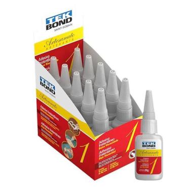 Imagem de Cola Instantanea N1 Artesanato Tekbond 20 Gramas 10 Unidades