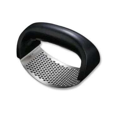 Imagem de Espremedor de Alho Curvo em Aço Inox com Pegada Ergonômica – Tritura Alho Rápido e Sem Sujeira | Compacto, Durável e Fácil de Limpar