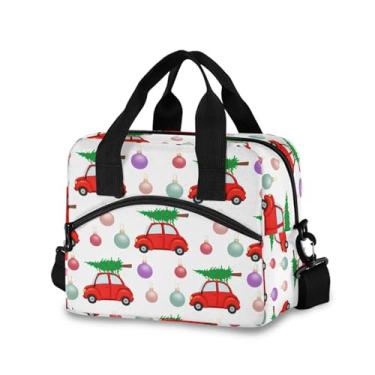 Imagem de Burbuja Lancheira térmica de carros de Natal para mulheres e homens, lancheira portátil com alça de ombro removível, lancheira para viagem, piquenique, escritório, trabalho