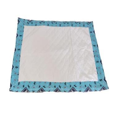 Imagem de Tapete Higienico para Cachorros Pet Lavável e Reutilizável 100x70cm - Microfibra Matelada Impermeável - Azul Turquesa