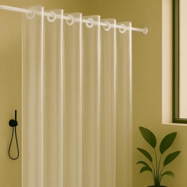 Imagem de Cortina Transparente para Box Banheiro Apartamento Casa 1,38 X 2m