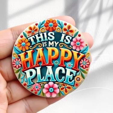 Imagem de Design de ímã de geladeira vintage - adesivo de geladeira redondo acrílico de 5,8 cm, presente de decoração retrô, tamanho perfeito para geladeira, armário ou qualquer superfície magnética.