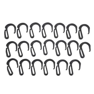 Imagem de Asixxsix 20 Peças de Gancho S de Plástico, Ganchos Elásticos de Corda Elástica para Redes de Carga Com Fivela de Segurança, Adequados para Rede de Carga de Caminhão, Bagagem, Rack de