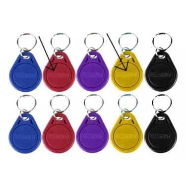 Imagem de 10 Peças Tag Chaveiro Rfid Em4100 125khz Colorido - Generico