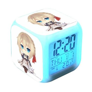 Imagem de Despertador digital LED Violets Evergardens Square 8cm