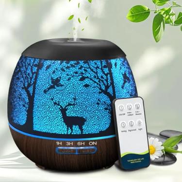Imagem de Difusor de óleo essencial para quarto, difusores para casa com controle remoto, umidificador de névoa fria para sala grande