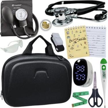 Imagem de Kit Enfermagem Super Luxo Maleta Exclusiva Completa - Love Saude, PRET