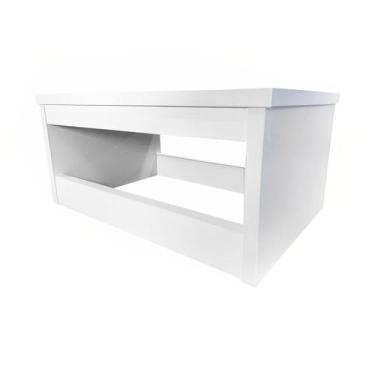 Imagem de Escada Auxiliar 1 Degrau Maca Cama Clinica MDF Branco - Limed Mogi