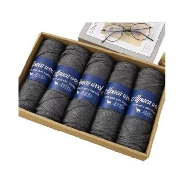 Imagem de Fio De Lã De Alpaca Quente E Elegante 500g Grosso Para Suéteres, Corta