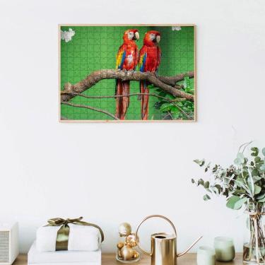 Imagem de Quebra-cabeças Araras De 60 Peças Educativo, Arte, Inclusão E Inteligência