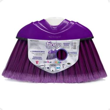 Imagem de Vassoura Fiory Plumada Roxa Macia Unidade Sem Cabo 70 tufos - Shangril