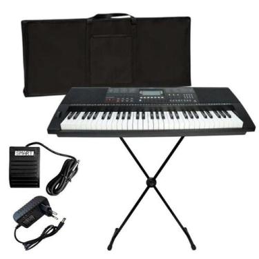 Imagem de Kit Teclado Key Power Kp-500 + Estante + Pedal + Bag